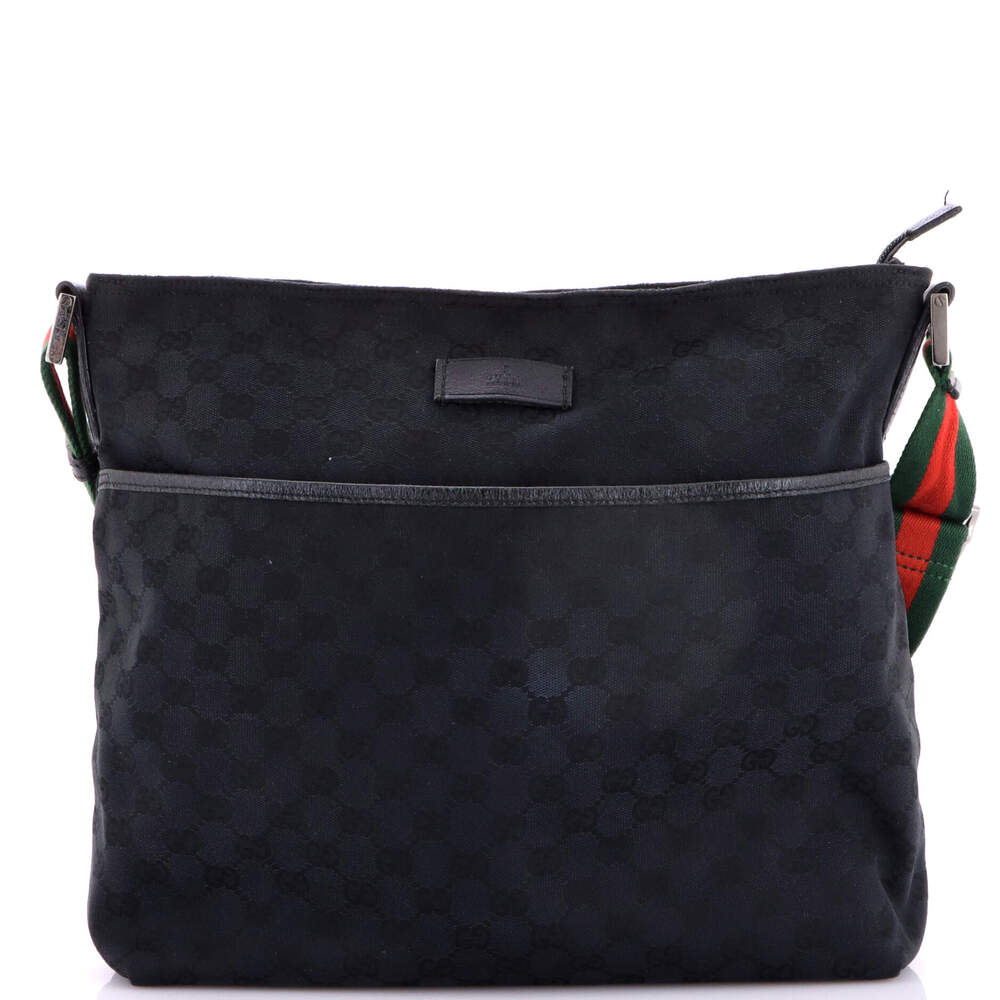 Gucci Front Pocket Web Messenger Gg #258937G72B